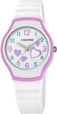 Image de Calypso Jeunesse Montre analogique K5806/1 Fashion Montre plastique blanche UK5806/1