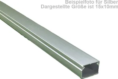 Produktbild von Kabelkanal 25×15 mm Silber – selbstklebend – 1 m – Kunststoff