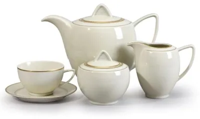 Produktbild von Thun 1794 Teeservice, tschechisches Porzellan, Lea, Elfenbein, Gold, Thun, 15 d.
