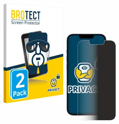 Produktbild von 2x BROTECT Sichtschutzfolie für Apple iPhone 14 Anti-Spy Privacy Sichtschutz Blickschutz Folie Blaulicht-Schutz