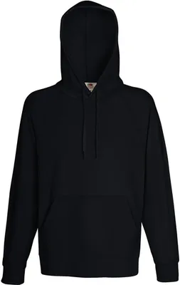 Produktbild von Fruit of the Loom 62-140-0 | Lightweight Hooded Herren Sweatshirt mit Kaputze - Farbe: Black - Größe: XL