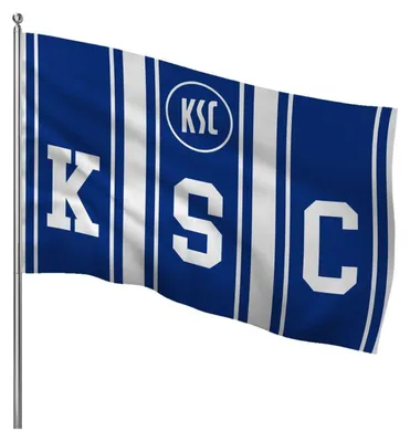 Produktbild von KSC Fahne Blockstreifen mit Schlaufe