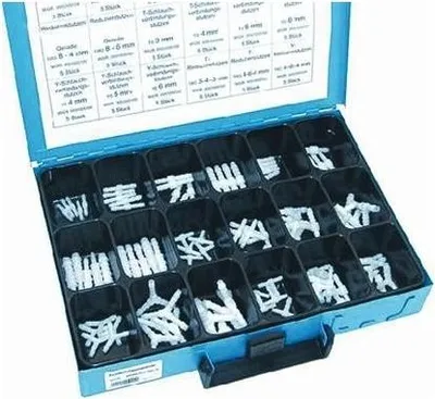 Image de Dresselhaus raccords de tuyaux dans boîte en tôle (18x), assortiment de raccords de tuyaux, 90 pièces