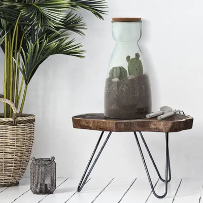 Produktbild von Vase aus klarem Recyclingglas, Ø 21,5 x 43,5 cm