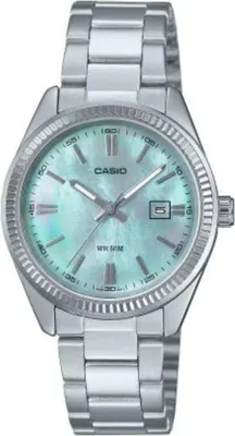 Produktbild von Herrenuhr Casio LADY DATE - AQUA GREEN Silberfarben