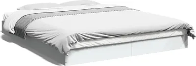 Zdjęcie produktu dla vidaXL Rama łóżka bez materaca biała 160x200 cm materiał drewnopochodny