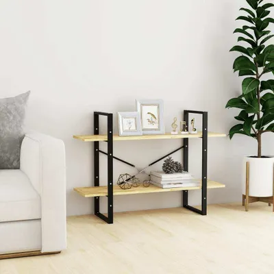 Immagine prodotto di The Living Store Libreria a 2 ripiani 100x30x70 cm in legno di pino massiccio