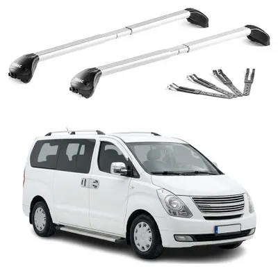 Image de Barres de toit pour Hyundai H-1 2008-2021 Aluminium Gris Argenté 2 pièces ABE, Image générée par une IA