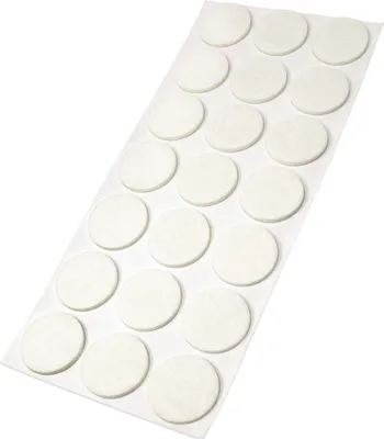 Produktbild von Adsamm® | 21 x selbstklebende Filzgleiter / Weiß / Ø 30 mm / rund / Möbelgleiter aus Filz mit 3.5 mm Stärke