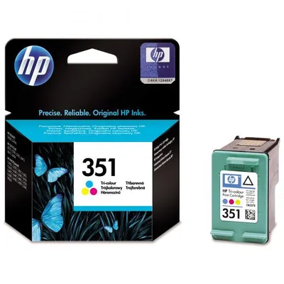 Produktbild von HP 351 Cyan/Magenta/Gelb Original Druckerpatrone, Cyan, Magenta, Gelb, Tinte auf Farbstoffbasis, 1 Stück(e), 170 Seiten
