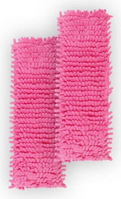 Zdjęcie produktu dla Zapasowa ściereczka do podłóg 40 cm (pakiet 2 szt.), ściereczka z szenilu w kolorze różowym, pasująca do uchwytu składanego, do wszystkich rodzajów podłóg