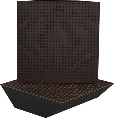 Obrázek produktu pro 2dílná rohová akustická basová past pro nahrávací studio |UNIVERSE 50x50x10cm | absorpce a difúze | barva: wenge