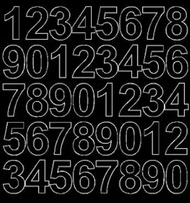 Immagine prodotto di Adesivi numerati autoadesivi 3,5 cm, nero opaco