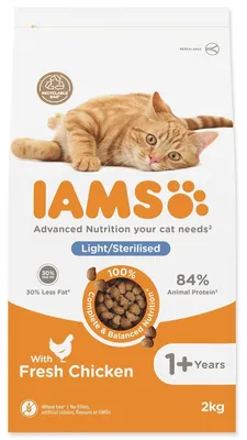 Produktbild von IAMS Katzenfutter Adult/Senior Gewichtskontrolle/Sterilisiert Huhn 2kg