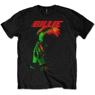 Produktbild von Billie Eilish Hands Face Black XL T-Shirt