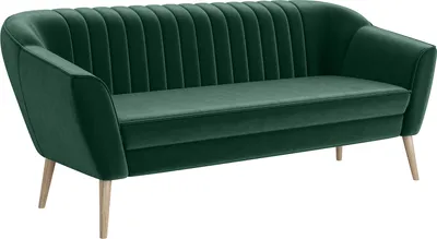 Produktbild von MEBLINI Mini Sofa 3-Sitzer für Wohnzimmer - Mini Lounge für drei Personen - Küchensofa - Sofa Klein - KAIA - 3 - Grün Samt