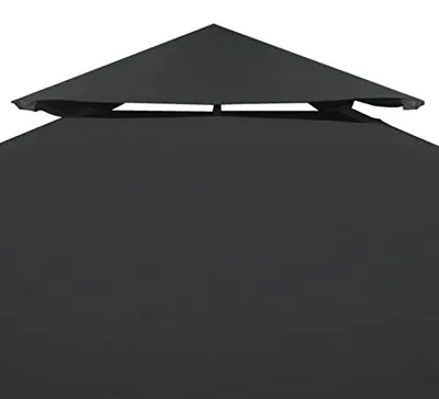 Produktbild von Pavillon-Ersatzdach, Pavillon Ersatzdach, Faltpavillon Dach, Gartenpavillon Dach, Ersatzdächer Für Pavillons, 310 g/m? Dunkelgrau 3x3 m