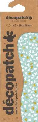 Produktbild von Décopatch 6x Blisterpackung 3 Bogen Papier 30x40cm gleichen Design Nr. 861 C861C
