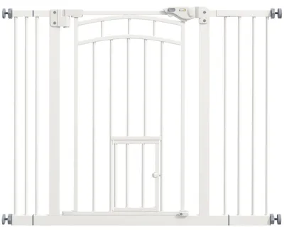 Produktbild von Treppenschutzgitter Hundeschutzgitter, Weiß, 100 cm x 4 cm x 76 cm, für Haustiere & Treppe