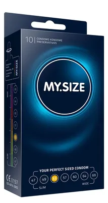 Zdjęcie produktu dla MY.SIZE 05450156, Prezerwatywa dla mężczyzn, Przezroczysty, Lateks, ISO 4074: 2002, CE0197, 53 mm, 178 mm