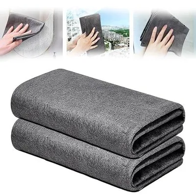 Zdjęcie produktu dla Ściereczki do czyszczenia szkła mikrofibra magiczne 2 szt 20X25 cm wielokro