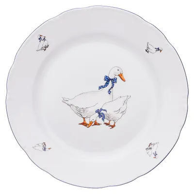 Image de Thun 1794 Assiette creuse, oies, 26 cm, porcelaine tchèque, Constance, Thun