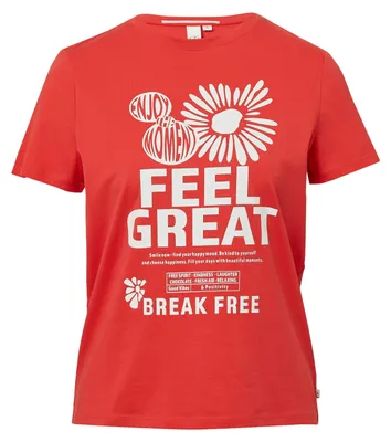 Produktbild von s.Oliver T-Shirt mit Frontprint aus Baumwolle