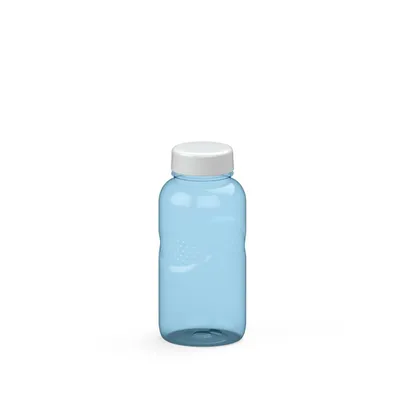 Produktbild von Trinkflasche Carve 'Refresh' 500 ml - BPA frei und auslaufsicher Wasserflasche für Schule, Sport und Freizeit - transparent-blau/weiß