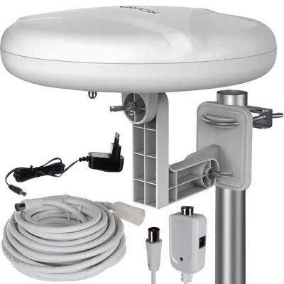 Image de Antenne extérieure DVBT2 LTE 4G 5G, MUX8 Digital360, 30 dB, UHF VHF FM Blanc ISO 20633