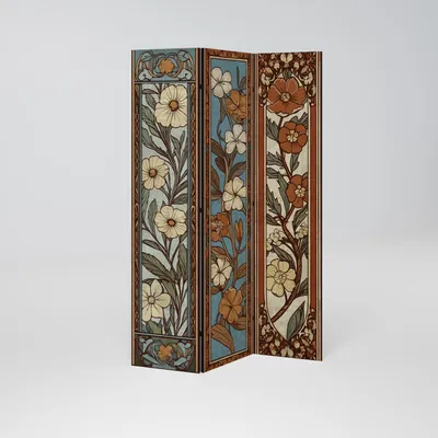 Produktbild von SpaceRebels Paravent Raumteiler - 3-teilig Raumtrenner, Druck 2-Seite - Raumtrenner - Trennwand Wohnung - Room Divider - Spanische Wand Deko Modern Sichtschutz