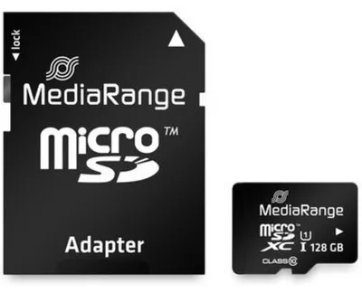 Produktbild von MediaRange 128 GB microSDXC, Speicherkarte, (Class 10)