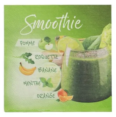 Immagine prodotto di 200 tovaglioli Papstar, 3 veli 1/4 di piega 33 cm x 33 cm Smoothie 89398