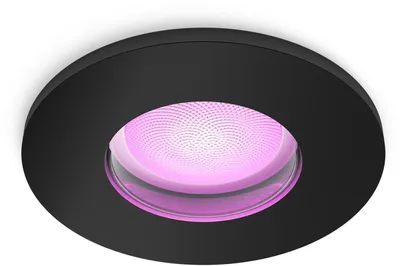 Produktbild von Philips Hue White and Color ambiance Xamento Einbauspot, Intelligenter Einbaustrahler, Bluetooth/Zigbee, Schwarz, LED, Synthetik, GU10