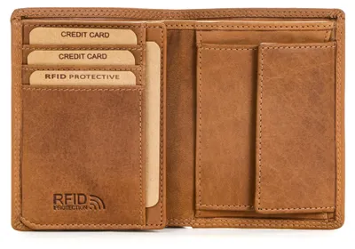Produktbild von Benthill Geldbörse Herren Leder mit RFID | Portemonnaie aus hochwertigem Rindsleder | Ledergeldbörse Männer inkl. Geschenkbox