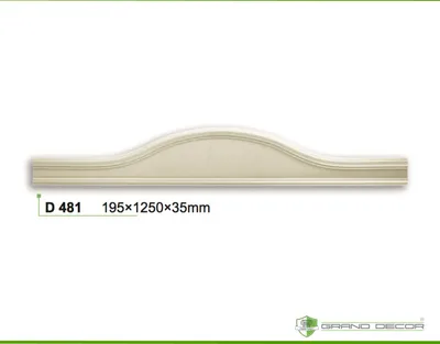 Produktbild von 1 Bekrönung | Türrahmen | Giebel | Polyurethan| stoßfest | 195x1250mm | D481