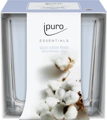Produktbild von ipuro ESSENTIALS Baumwolle fields, Quadratisch, Blau, Anis, Tonka-Bohne, Vanille, Vetiver, Violett, Weißer Moschus, Geranium, Zedernholz, Rose, 1 Stück(e)