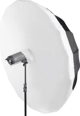 Produktbild von Walimex Reflexschirm Set Ø 180 cm - 2-in-1-Design für professionelle Ergebnisse - Reflexschirm und Schirmsoftbox in einem, kompakt und vielseitig für unterwegs