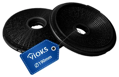 Produktbild von VIOKS Kohlefilter 2x Ersatz für Bosch 00796390 DHZ5276 Filter 190mmØ für Dunstabzugshaube