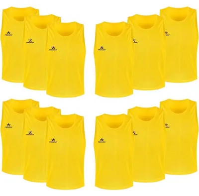 Productafbeelding van Trainingsvest voetbal, shirt voor kinderen en volwassenen, geel, maat S