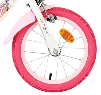 Produktbild von Volare Unicorn Kinderfahrrad – Mädchen – 14 Zoll – Weiß – Zwei Handbremsen
