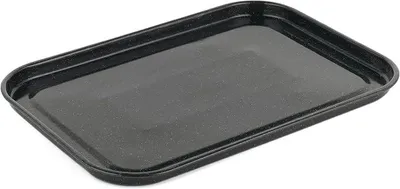 Produktbild von PolkaHome® Backblech 36 cm – Emaille-Beschichtung, spülmaschinenfest, ofenfest bis 220°C, schwarz