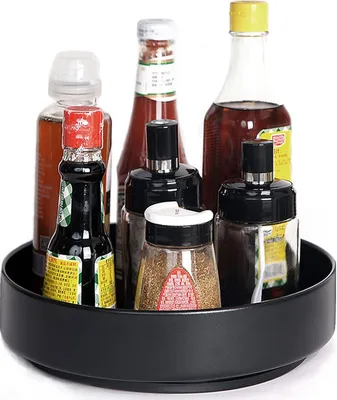 Produktbild von OKWISH Lazy Drehteller Gewürzregal, Multifunktions Drehtablett Organizer