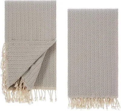 Zdjęcie produktu dla Ibenzoa® Zestaw 2 ręczników z mikrofibry, 70 x 140 cm – miękkie i chłonne, 180 g/sztukę, niekurczące się, szybko schnące, idealne do sauny, plaży i sportu