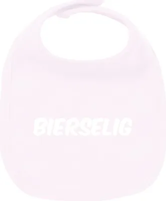 Produktbild von Huuraa Unisex Babylatz Bierselig Schriftzug Geschenk Babypink  Baumwolle Bierselig Mitbringsel