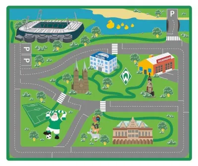 Produktbild von SV Werder Bremen Spielteppich 100x120cm
