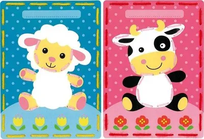 Produktbild von Famanu Borduurkarten Set - Kreative Bastelideen für Kinder - 18 x 26 cm