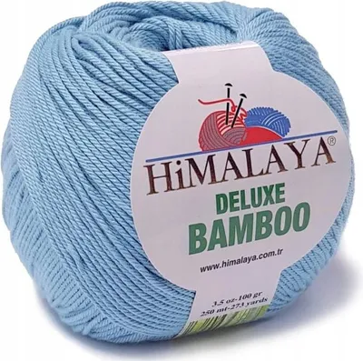 Produktbild von Himalaya Deluxe Bamboo Wolle Strickgarn 60% Bambus 40% Baumwolle 100gr 124-16 Blau