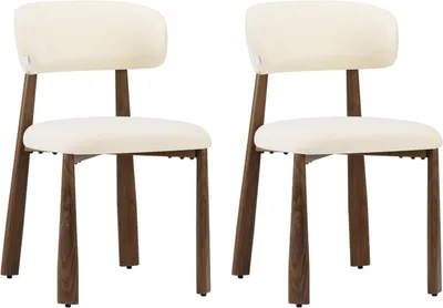 Produktbild von WOLTU Esszimmerstühle, Moderne gepolsterte Stühle mit Fester Rückenlehne, Beige