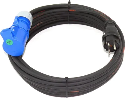 Produktbild von PCE Schuko Vollgummi auf CEE Adapter TITANEX H07RN-F 3G1,5 3G2,5 5-50m, Querschnitt:3x1.5mm², Länge:5m