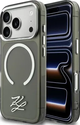 Obrázok produktu pre Kufor Karl Lagerfeld IML KL Script Logo MagSafe pre iPhone 17 Pro Max - čierny